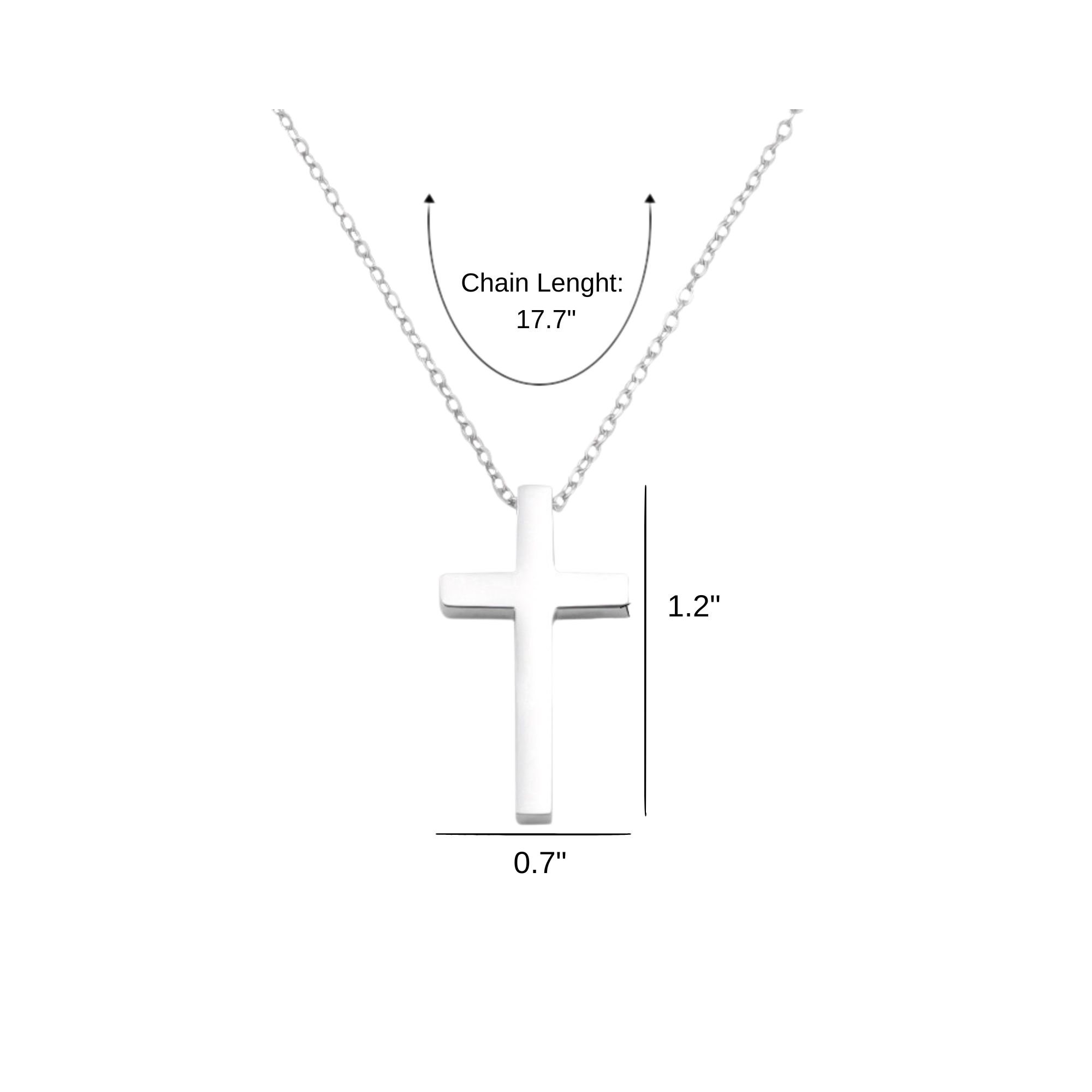 Durable Titanium Cross Pendant Necklace