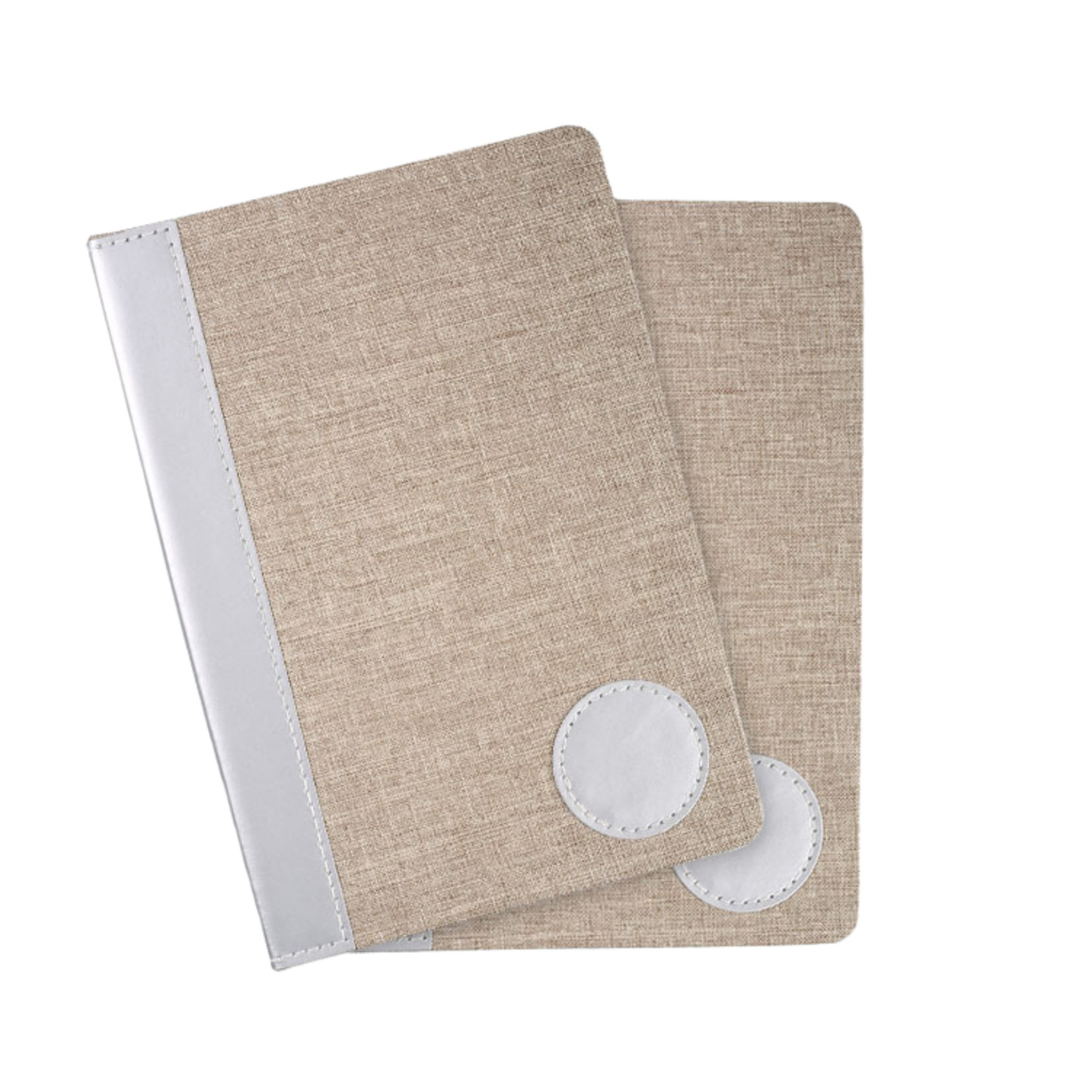 linen-bound splicing notebook.