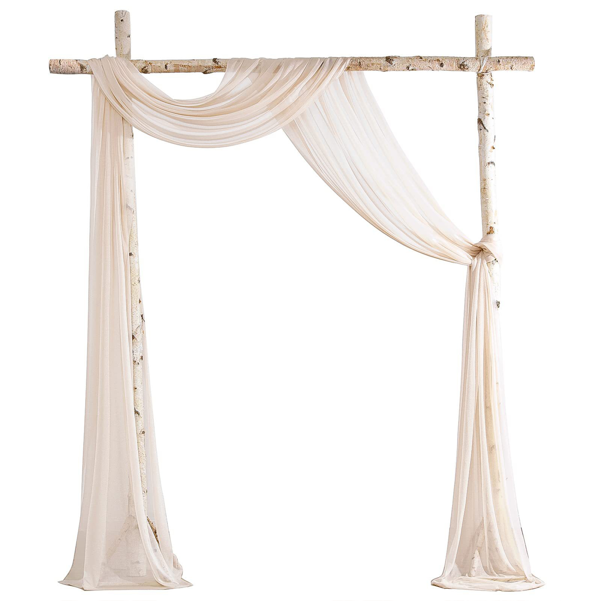 Elegant Chiffon Drapery Curtain 27.6" x 236.2"