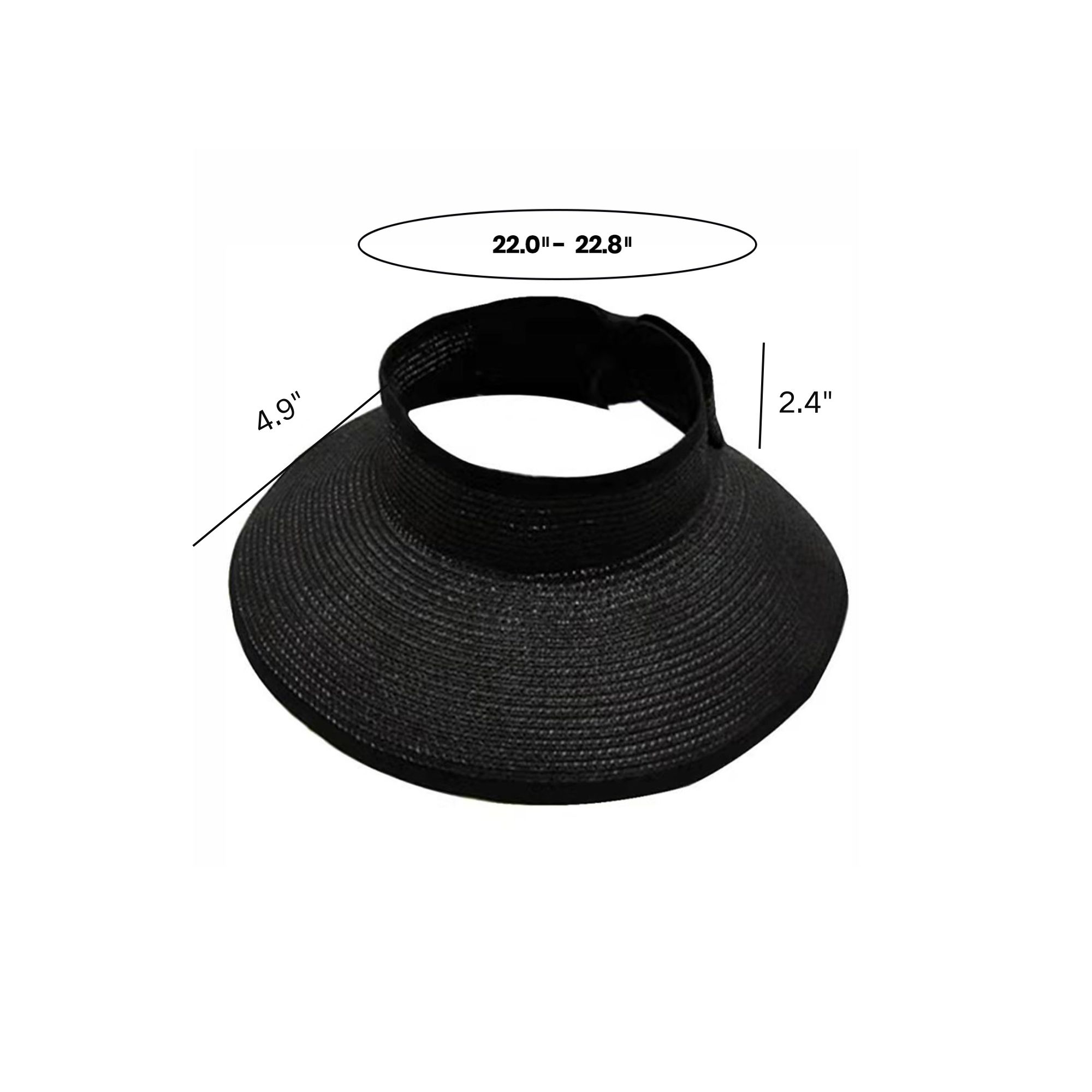 Women's Foldable Wide Brim Sun Visor Hats for Summer.