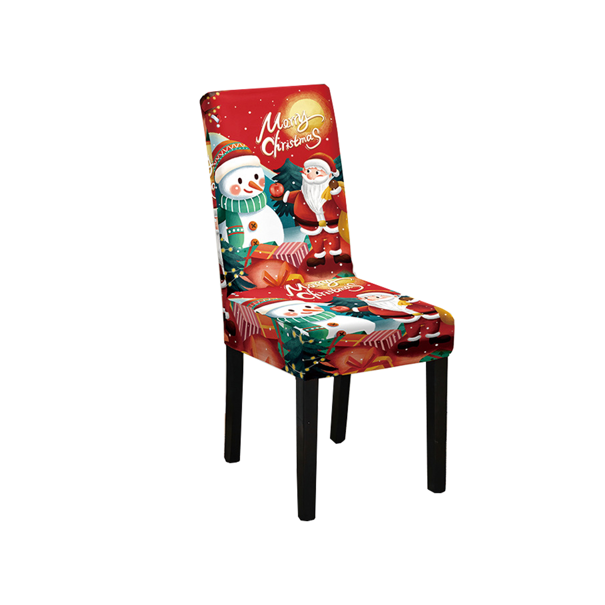 Vibrant digital print Christmas chair covers 