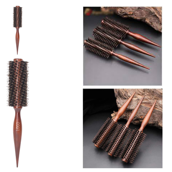 Bristle pear flower head hair styling comb 9.6" x 1.7"