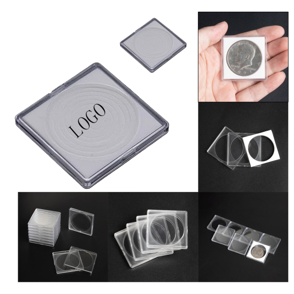 Commemorative coin protection box.1.9" x 1.9"