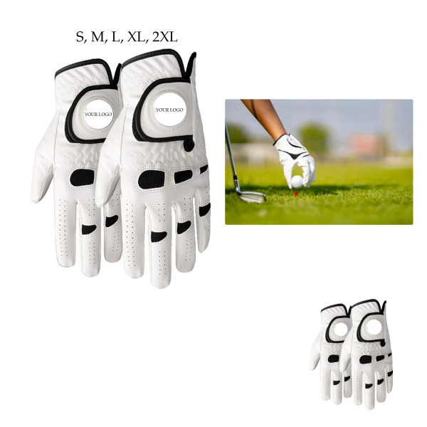 Golf Glove with Built-In Ball Marker  S,M,L,XL,2XL
