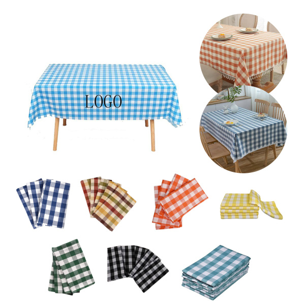Plaid Spillproof & Scratch Resistant Tablecloth 