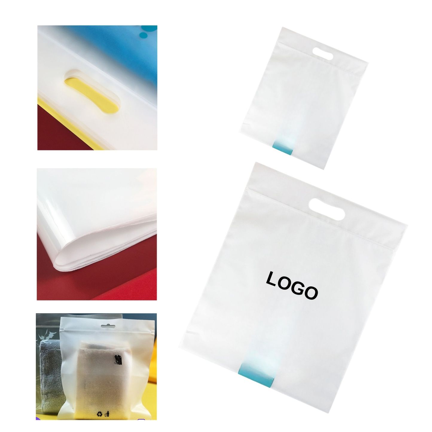 Resealeable Frosted Tote Bag