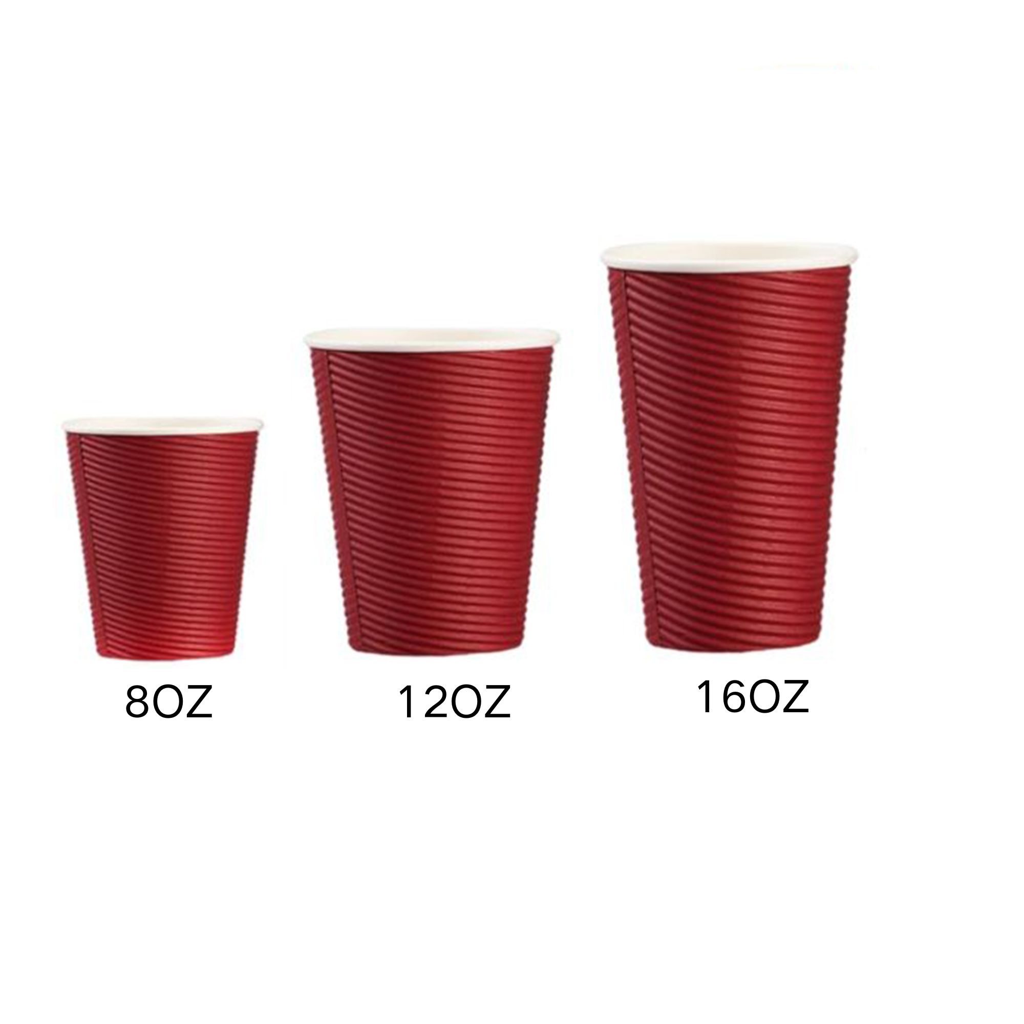 Ripple-wall disposable paper cup