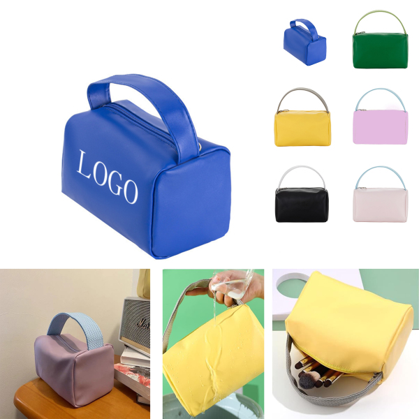 Waterproof Cosmetic Travel Bag - Candy Colors, Large Capacity (5.1" x 7.9" x 5.1") 