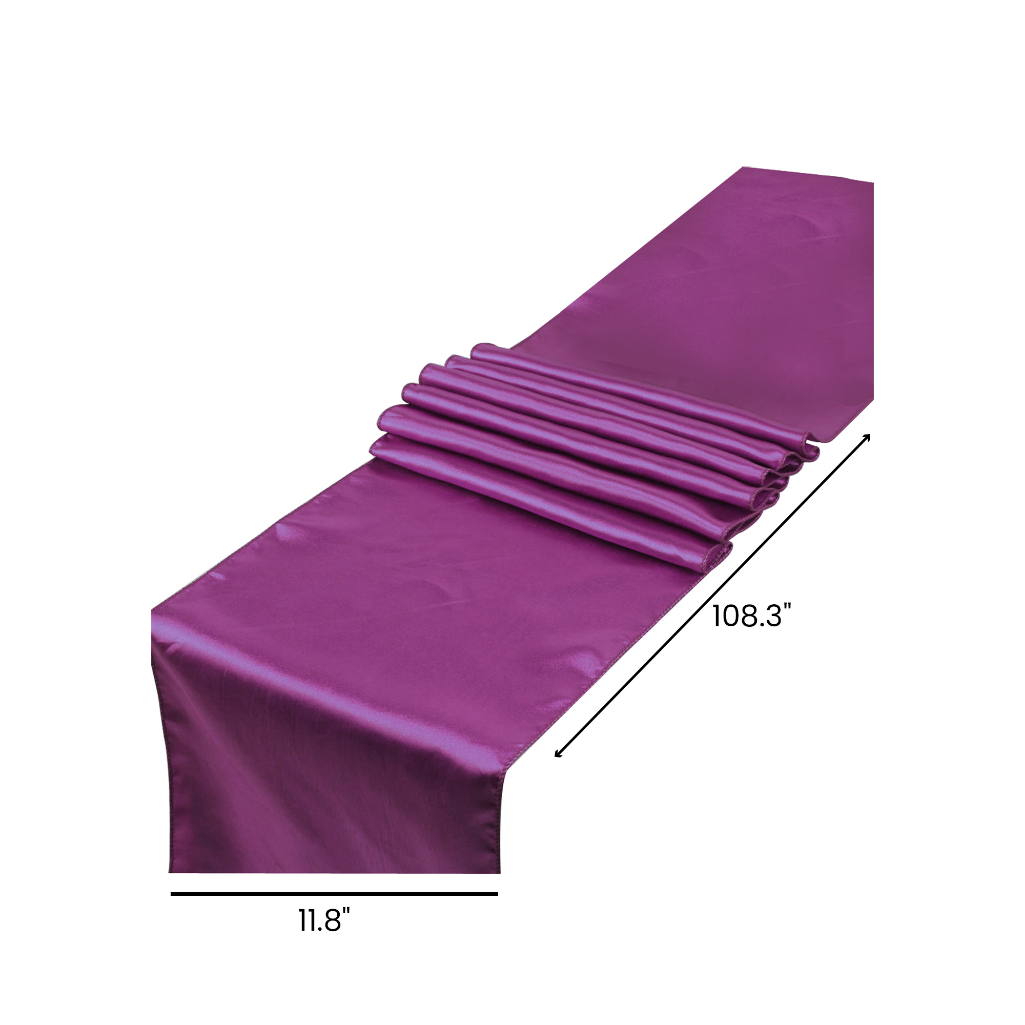 Elegant Satin Table Runner Flag for Dining 11.8" x 108.3"