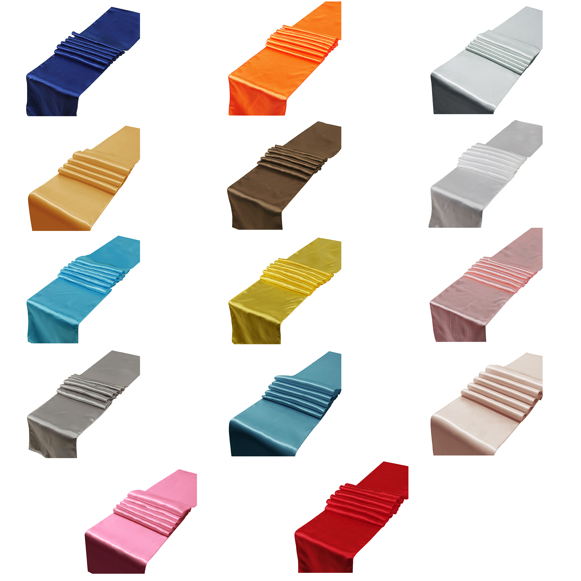 Elegant Satin Table Runner Flag for Dining 11.8" x 108.3"