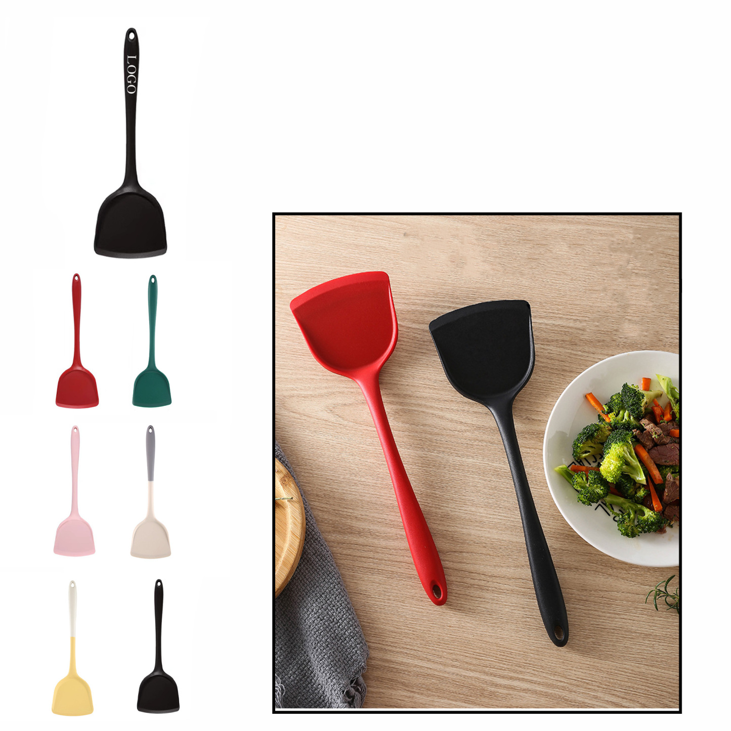 Silicone Wok Spatula Cooking Tool.