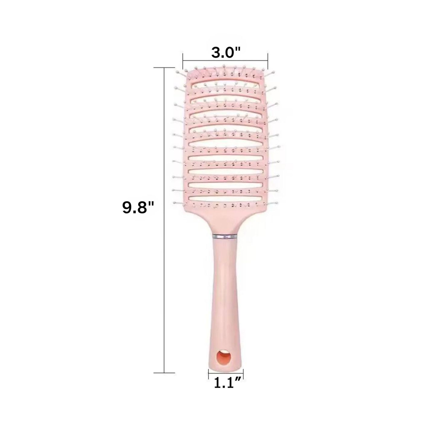 Ergonomic Big Curved Massage Styling Comb – Pink, 9.8 Inches