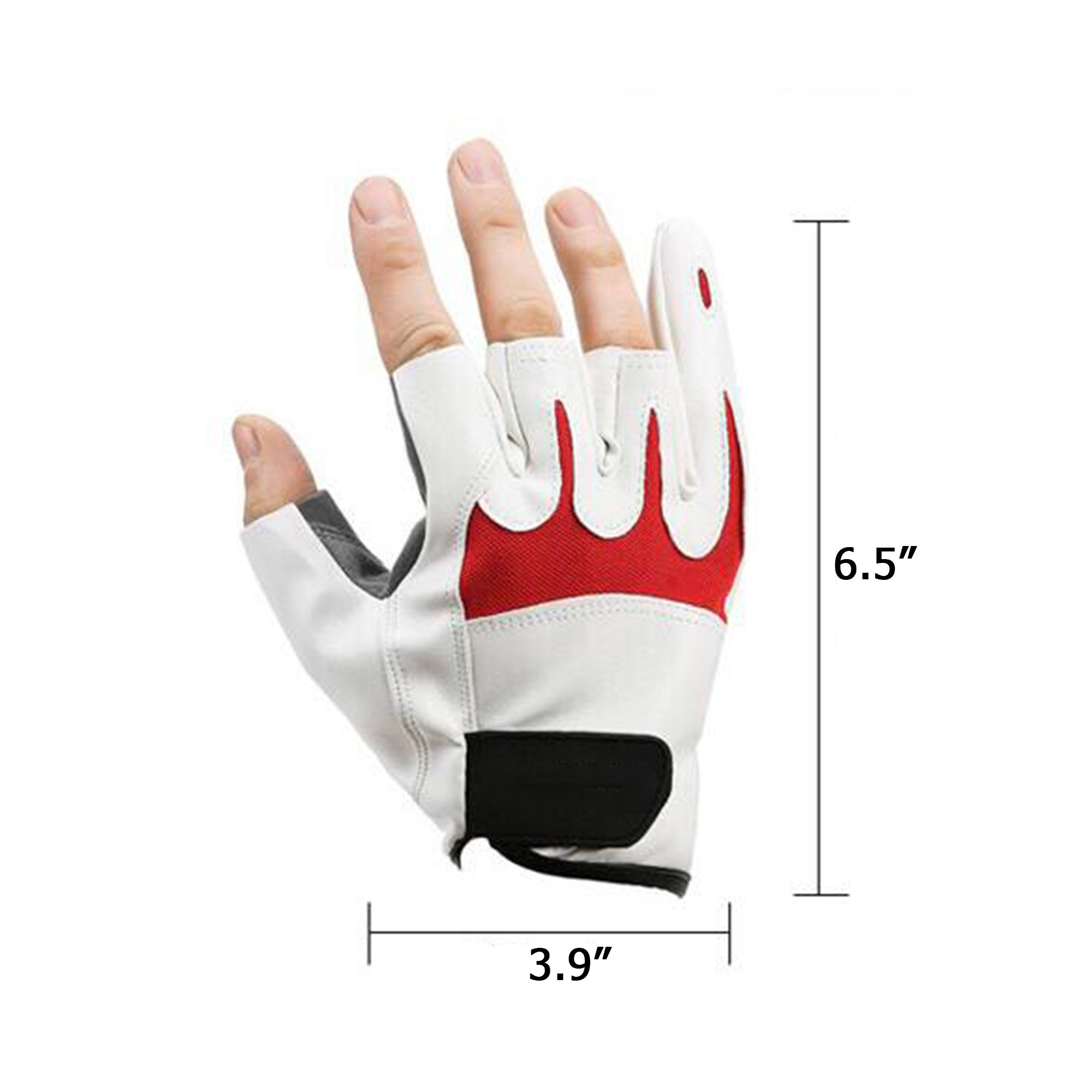 Thickened Leather Four-Finger Fly Knock Gloves (Size: 6.5 x 3.9 inches)
