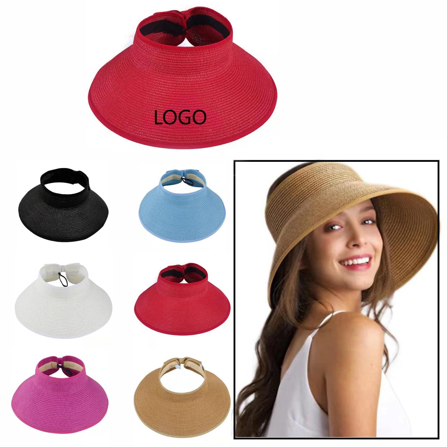 Women's Foldable Wide Brim Sun Visor Hats for Summer.