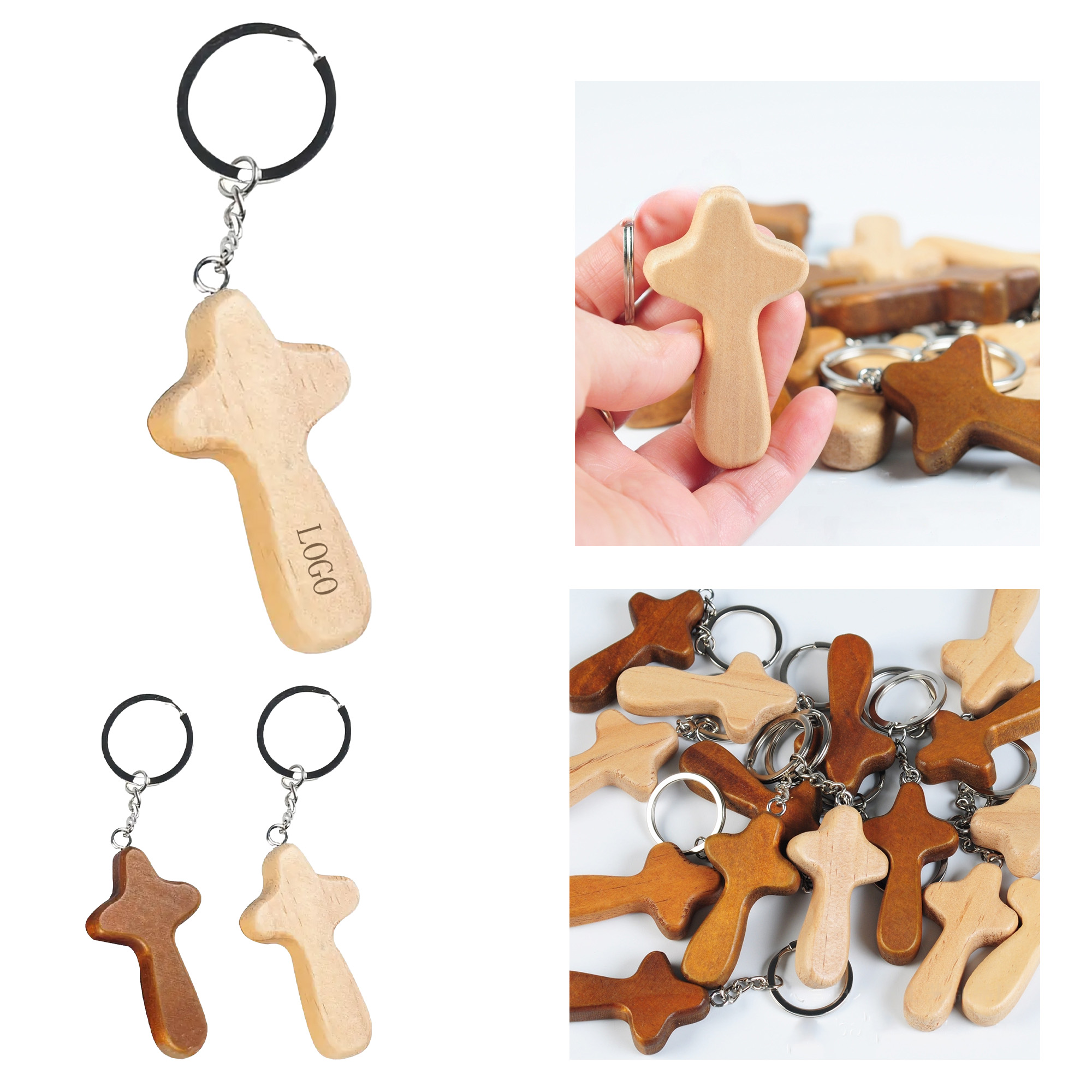 Religious Keychain with Cross Design 2.4" x 1.3" x 0.5"