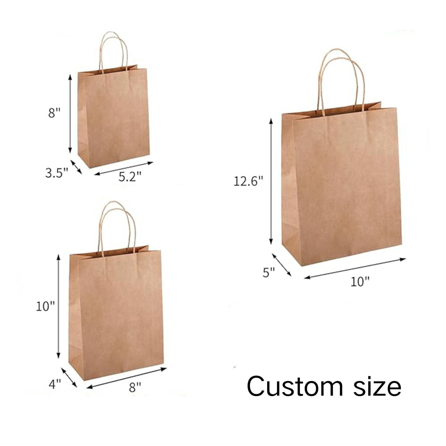Kraft paper bag with handles