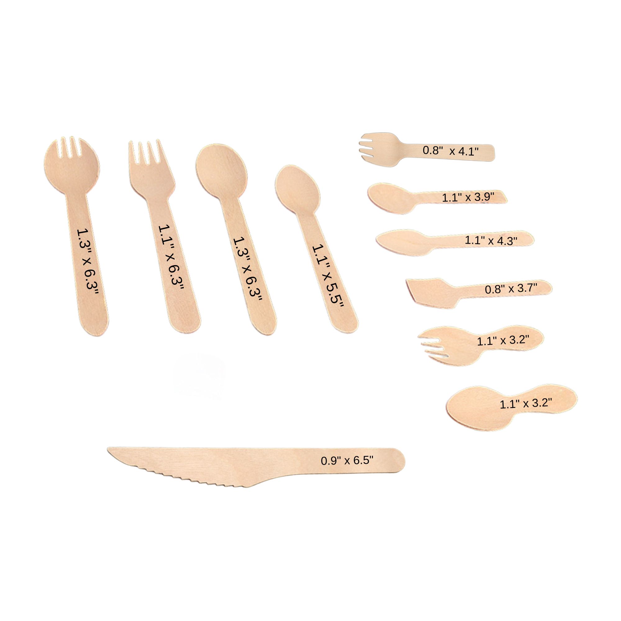 Wooden Ice Cream Cutlery Set