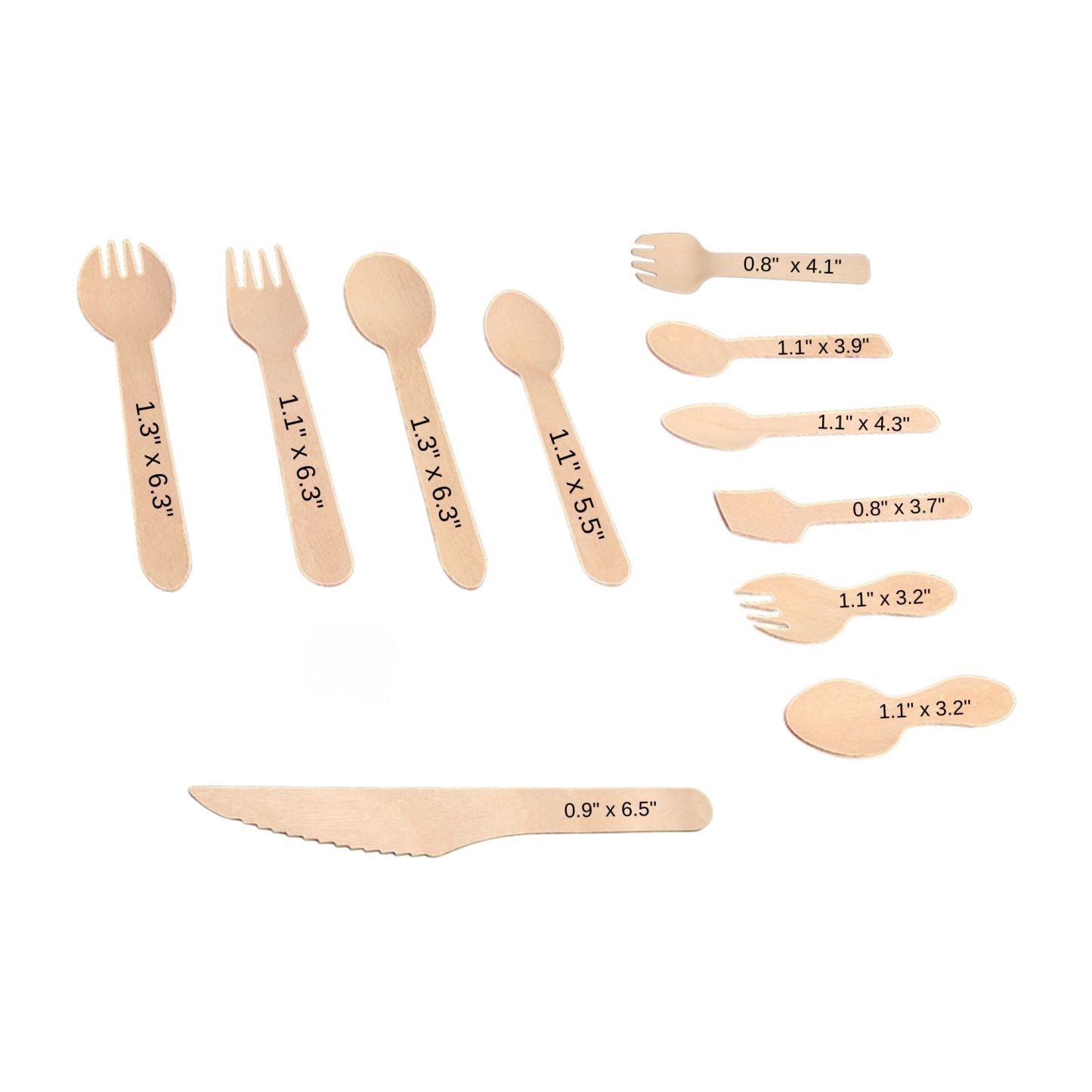 Wooden Ice Cream Cutlery Set