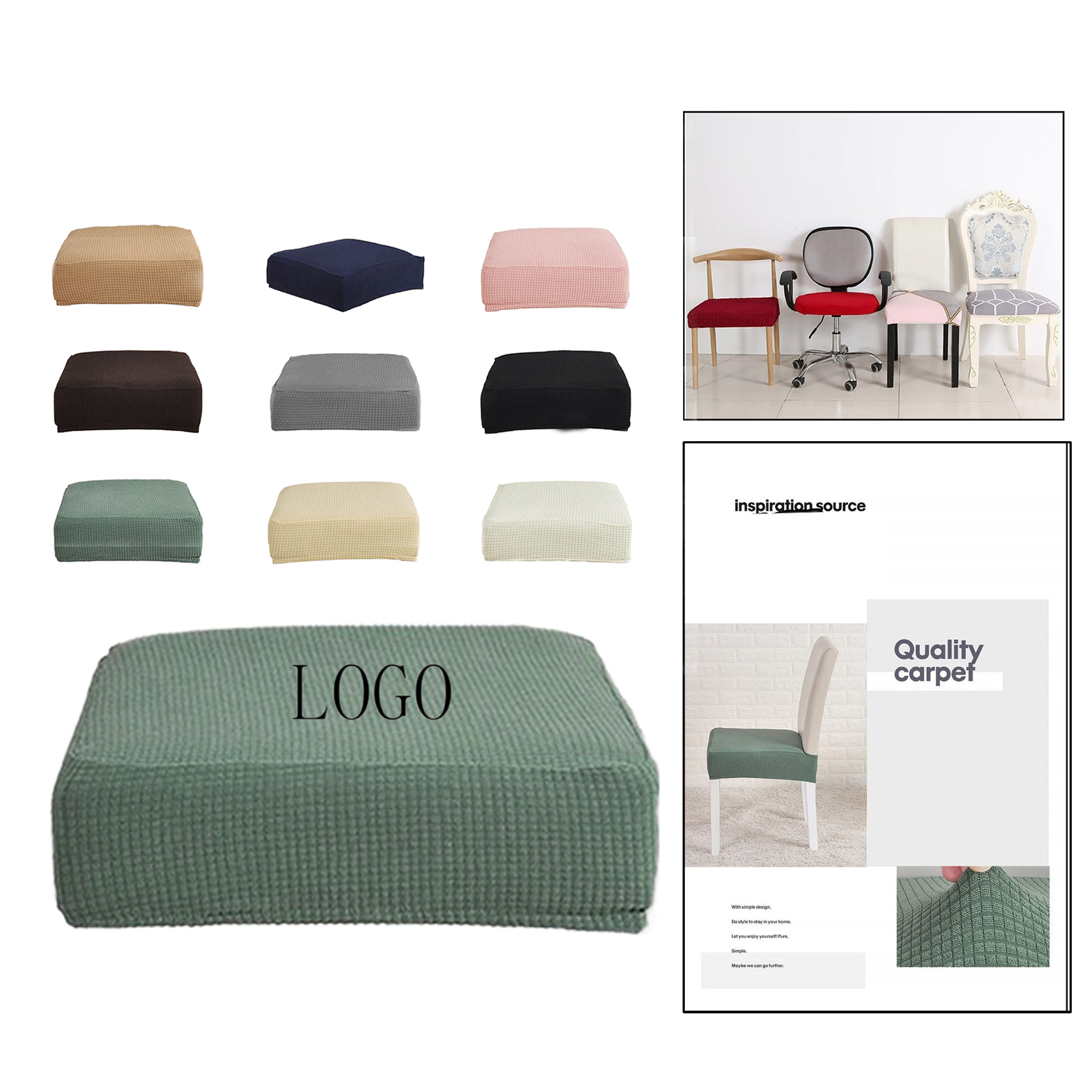 Water-repellent elastic cushion cover