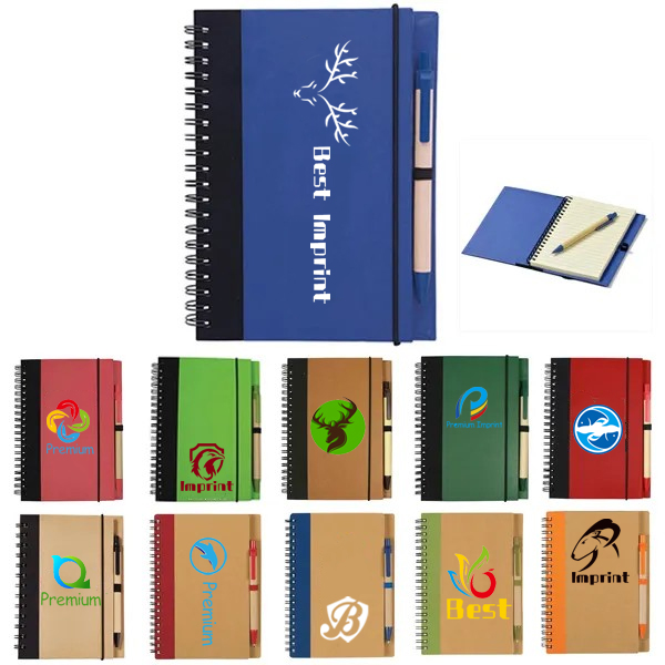 Eco Friendly Notebook with Pen(5"X7")