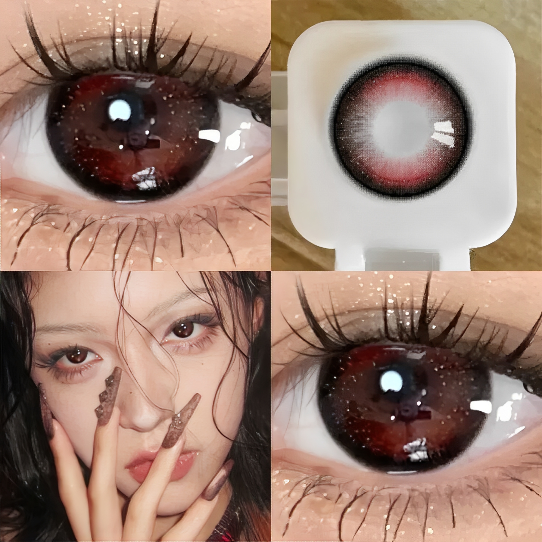 Rabbit Eye Red 14.5mm Contact Lenses(6 months wear)