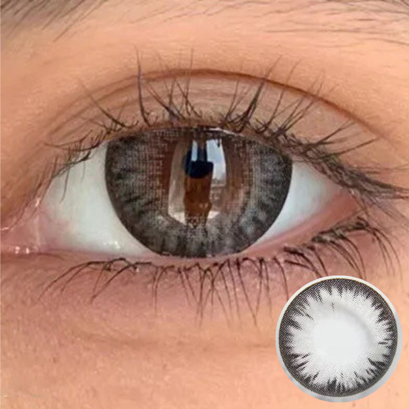 Jasmine Oolong Black Gray 14.5mm Contact Lenses(6 months wear)