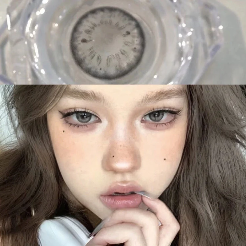 Black Spot Iris Gray Contact Lenses(12 months wear)