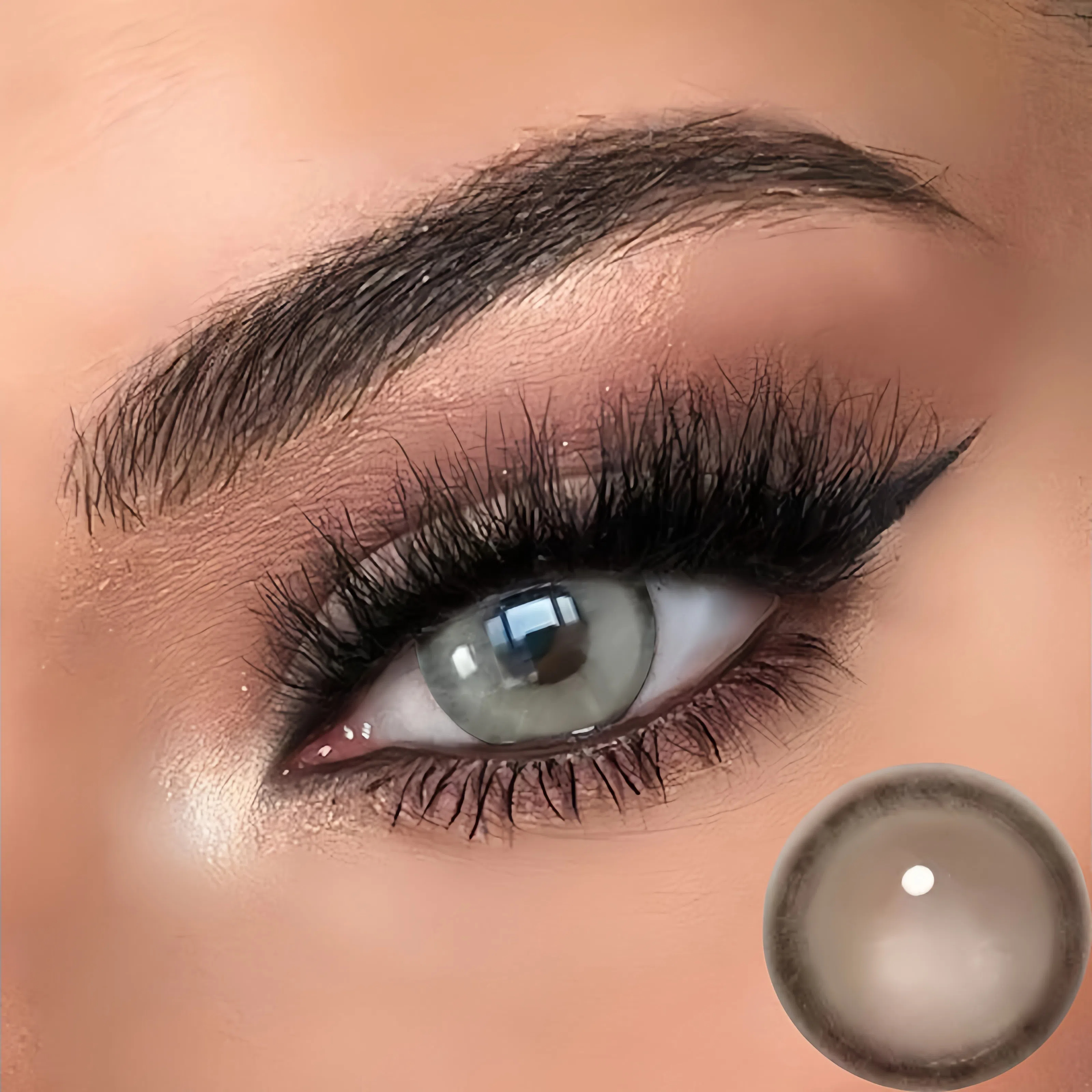 Beige Gray Contact Lenses | Yearly