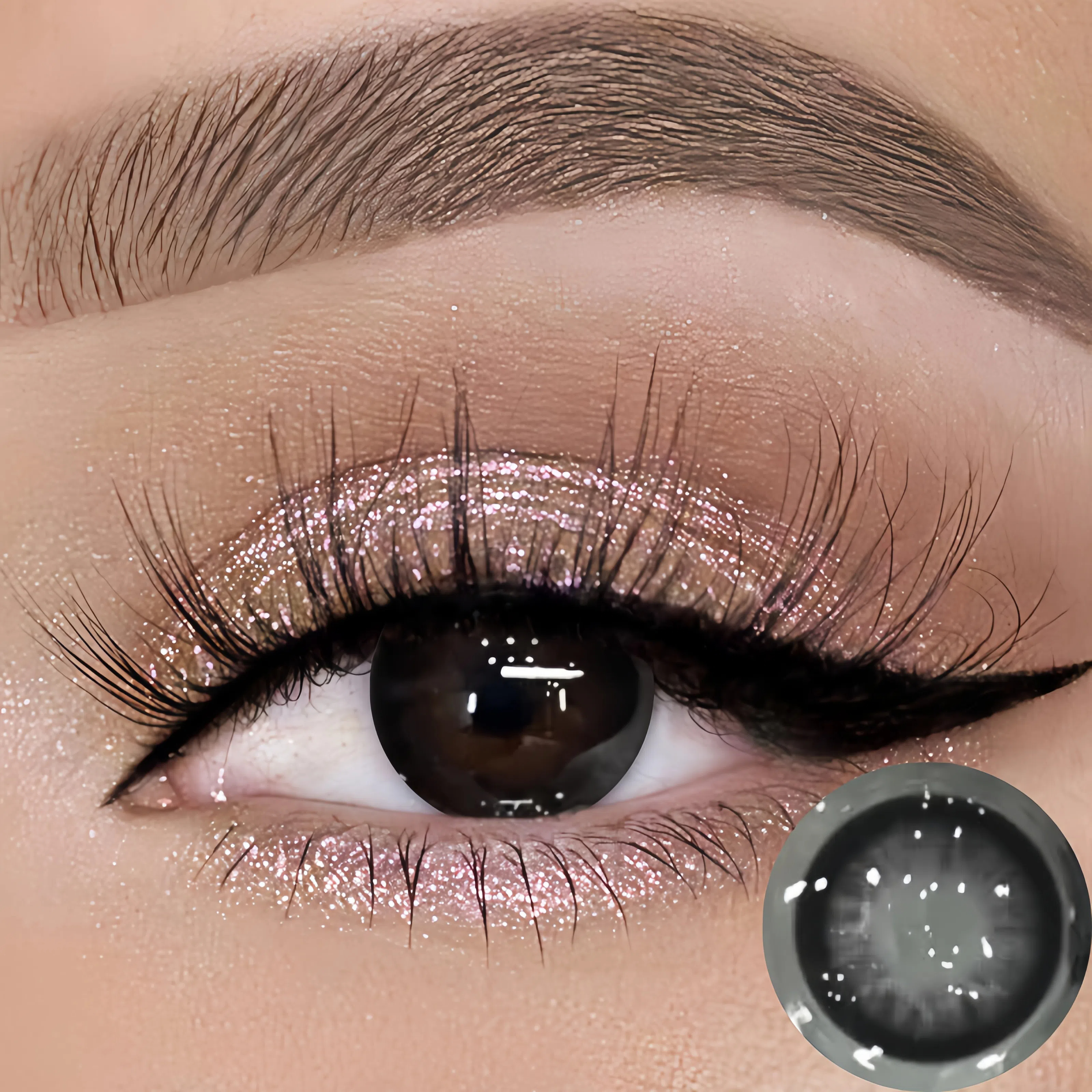 5 Pairs Milk Bubble Black Contact Lenses | Daily, 2 pcs