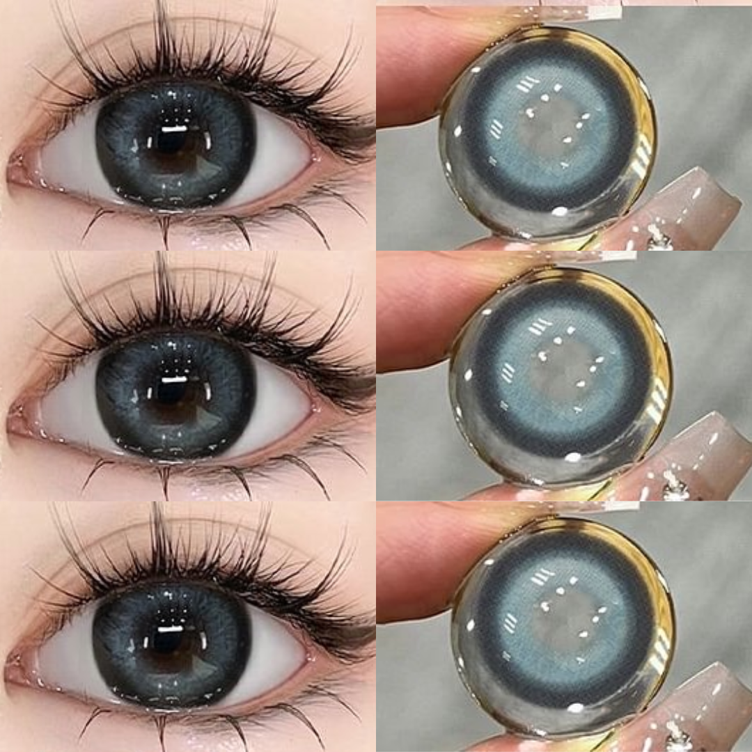 Deep Black Blue 14.5mm Contact Lenses(6 months wear)