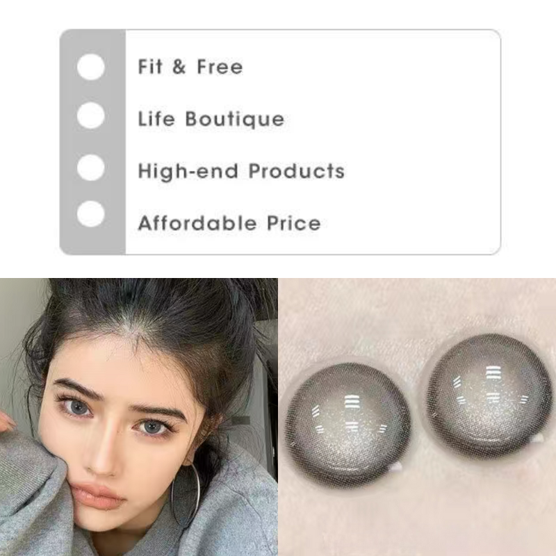 Beige Gray Contact Lenses(12 months wear)