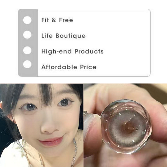 Cream Gray Contact Lenses(6 months wear)
