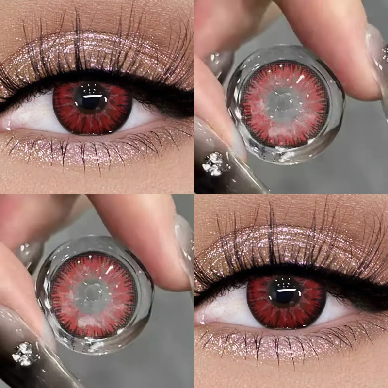 Gradient Red Contact Lenses | Yearly