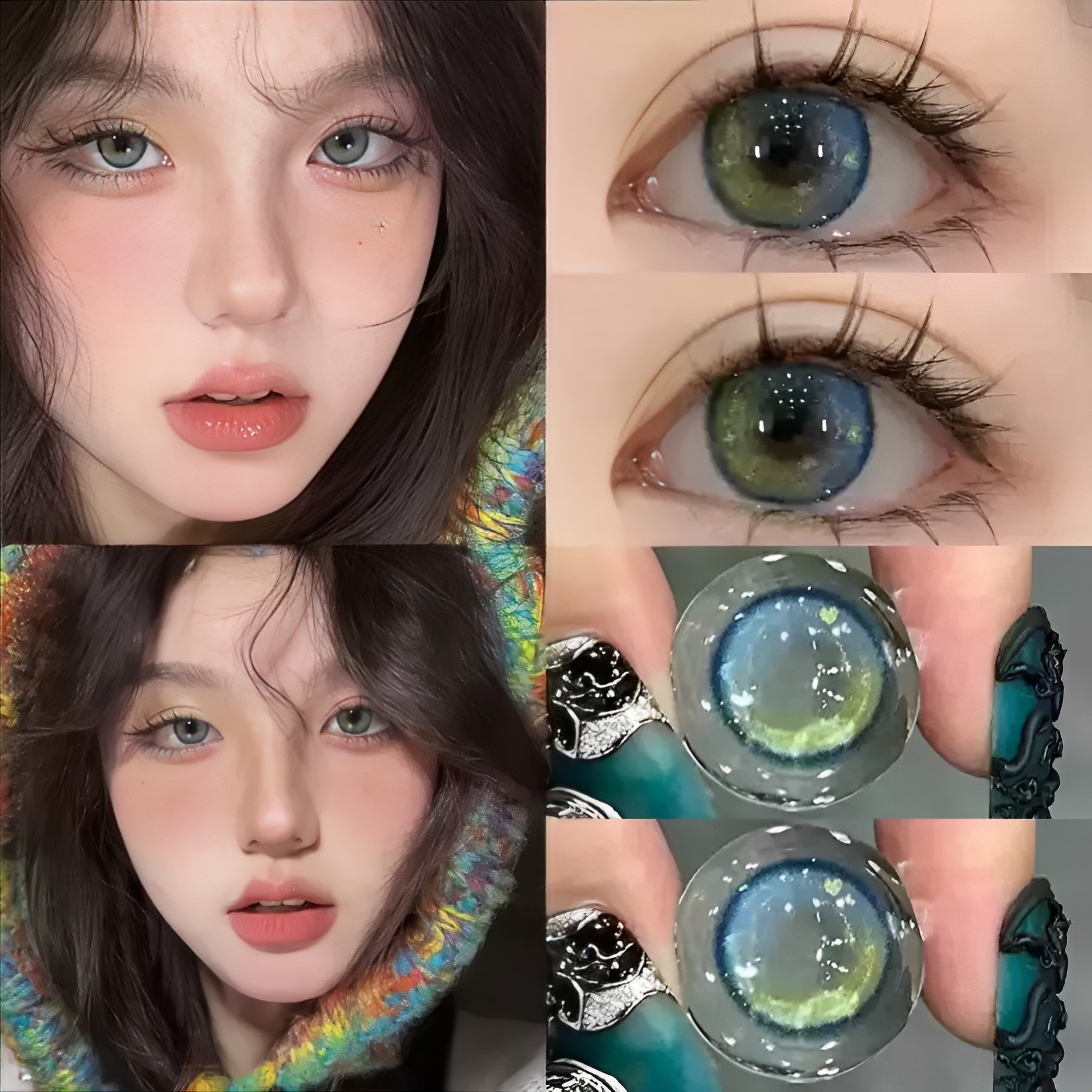 Cosmic Blue Green Contact Lenses(6 months wear)