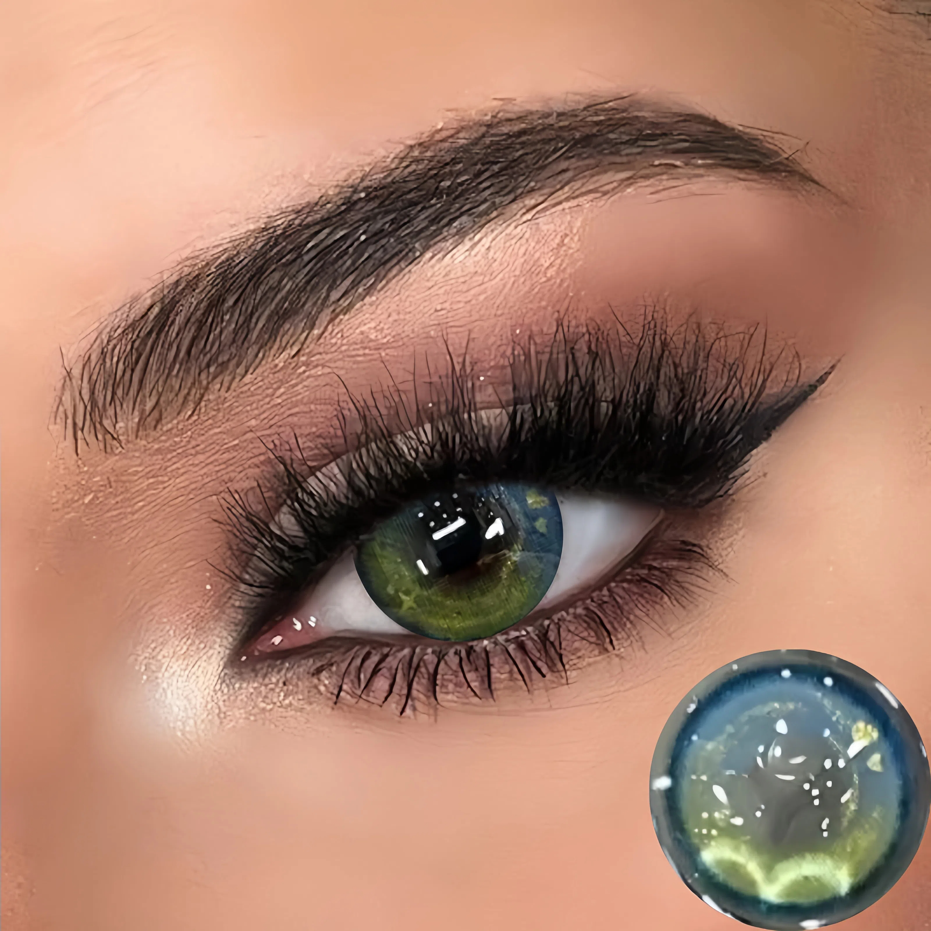 Cosmic Blue Green Contact Lenses | Yearly
