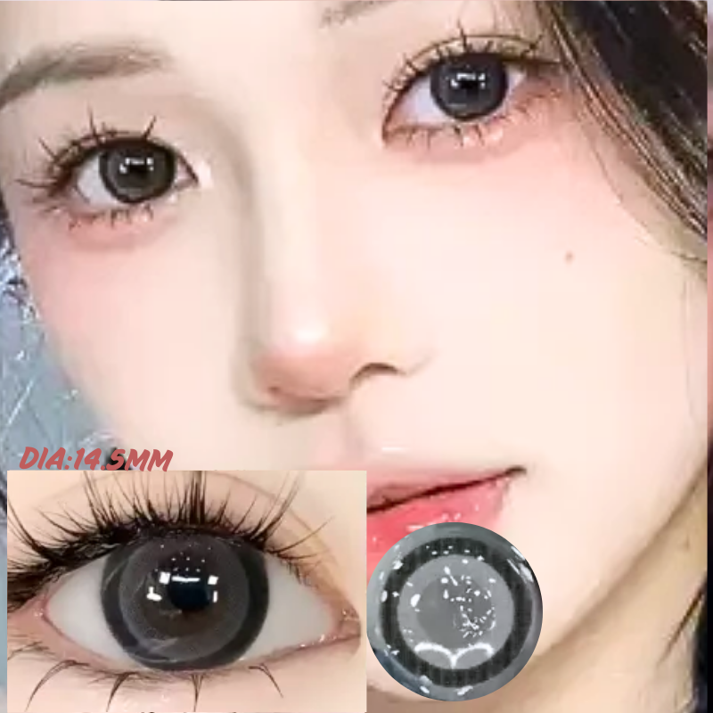 Cold Mist Tea Black Contact Lenses(6 months wear)