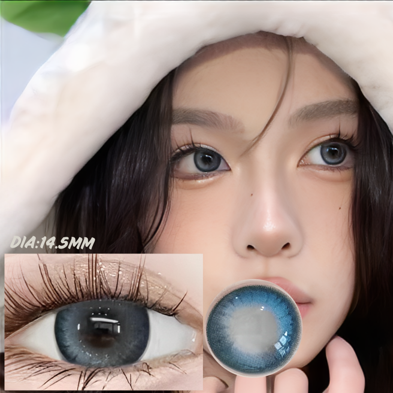 Glazed Mandarin Blue Contact Lenses(6months wear)