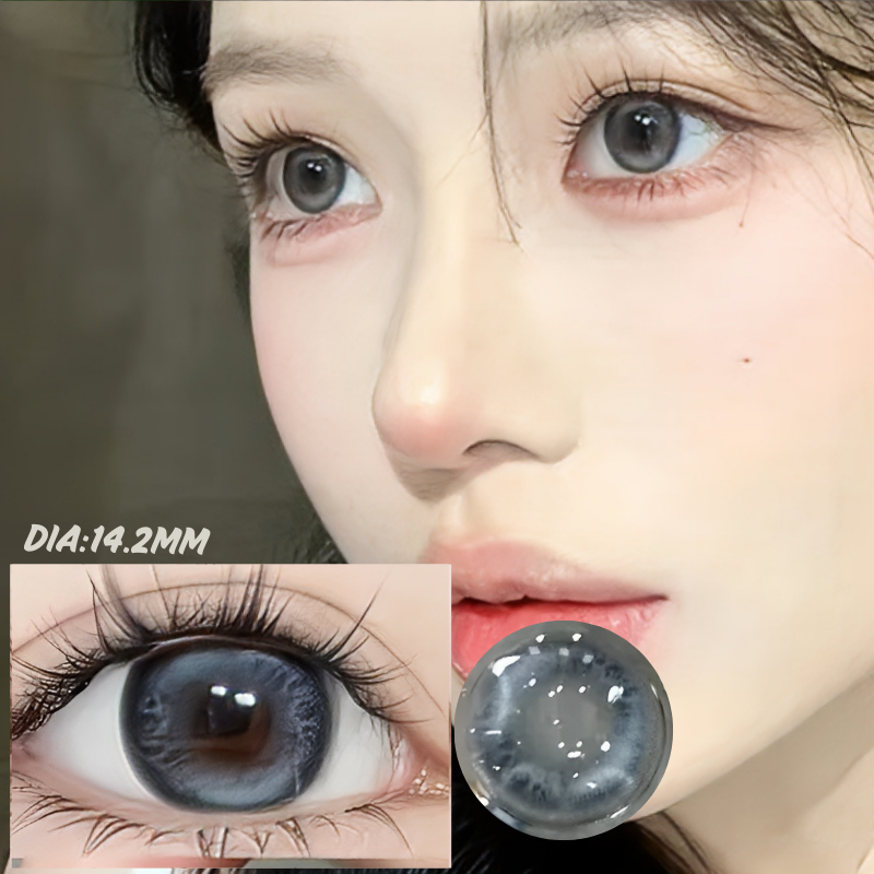 Milky Ancient Blue Contact Lenses(6months wear)