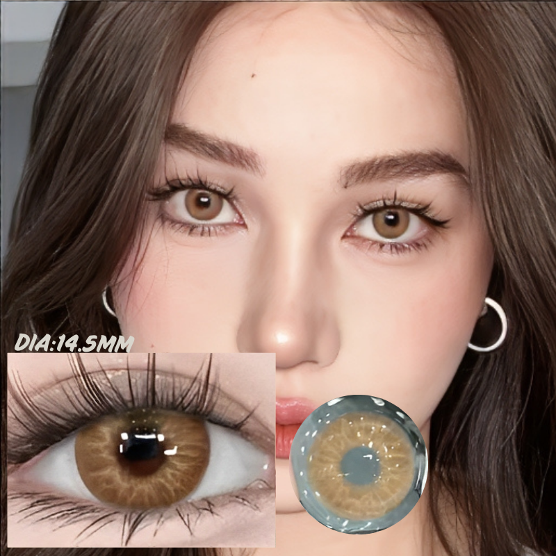 New Golden Brown Contact Lenses(6months wear)