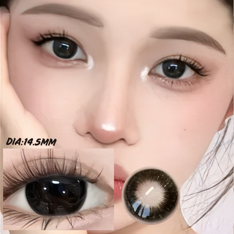 Natural Jet Black Contact Lenses(6 months wear)