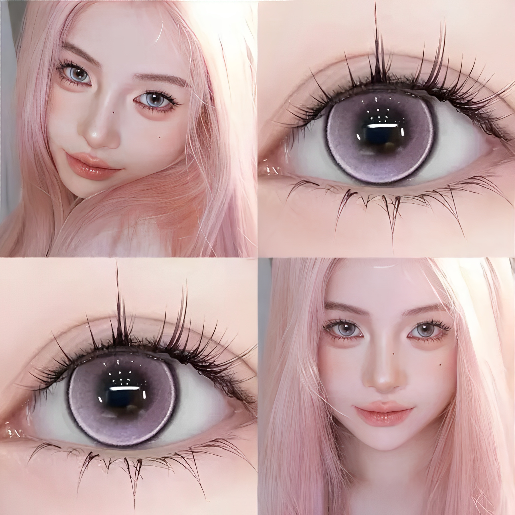 Glass Pink Contact Lenses(6months wear)