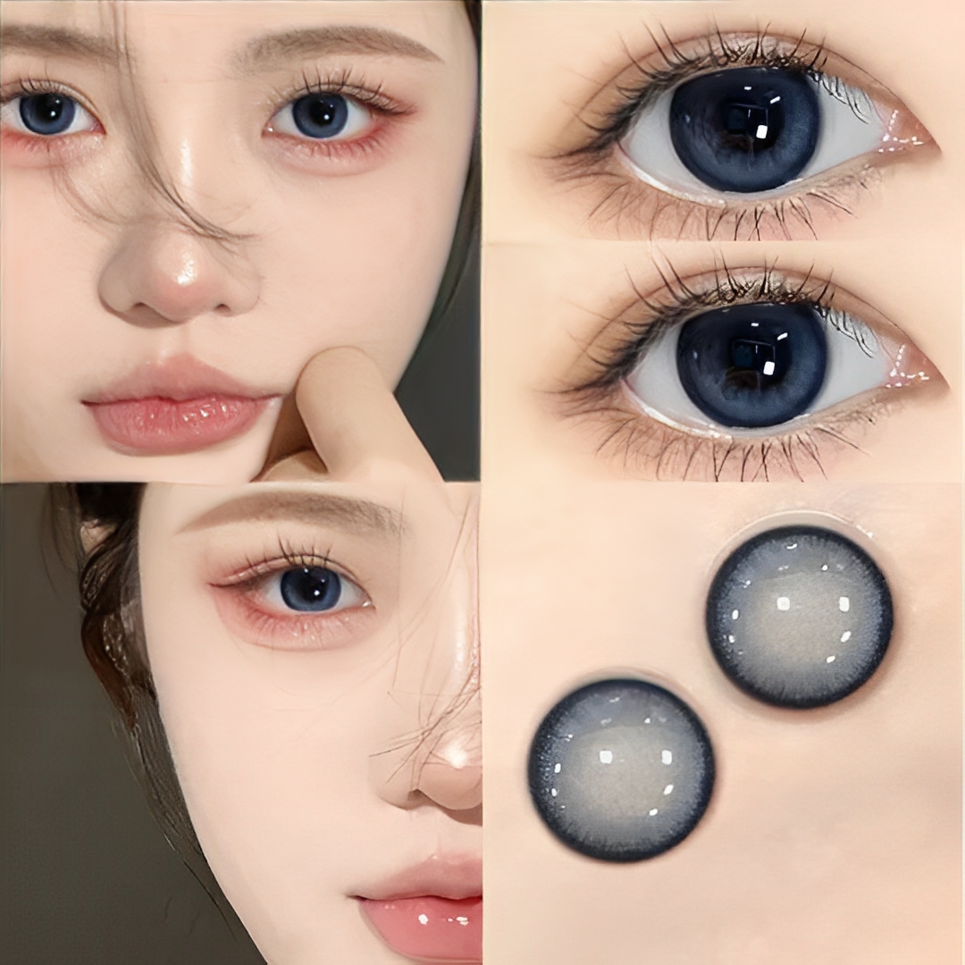 Matte Milk Jelly Blue Contact Lenses(6 months wear)