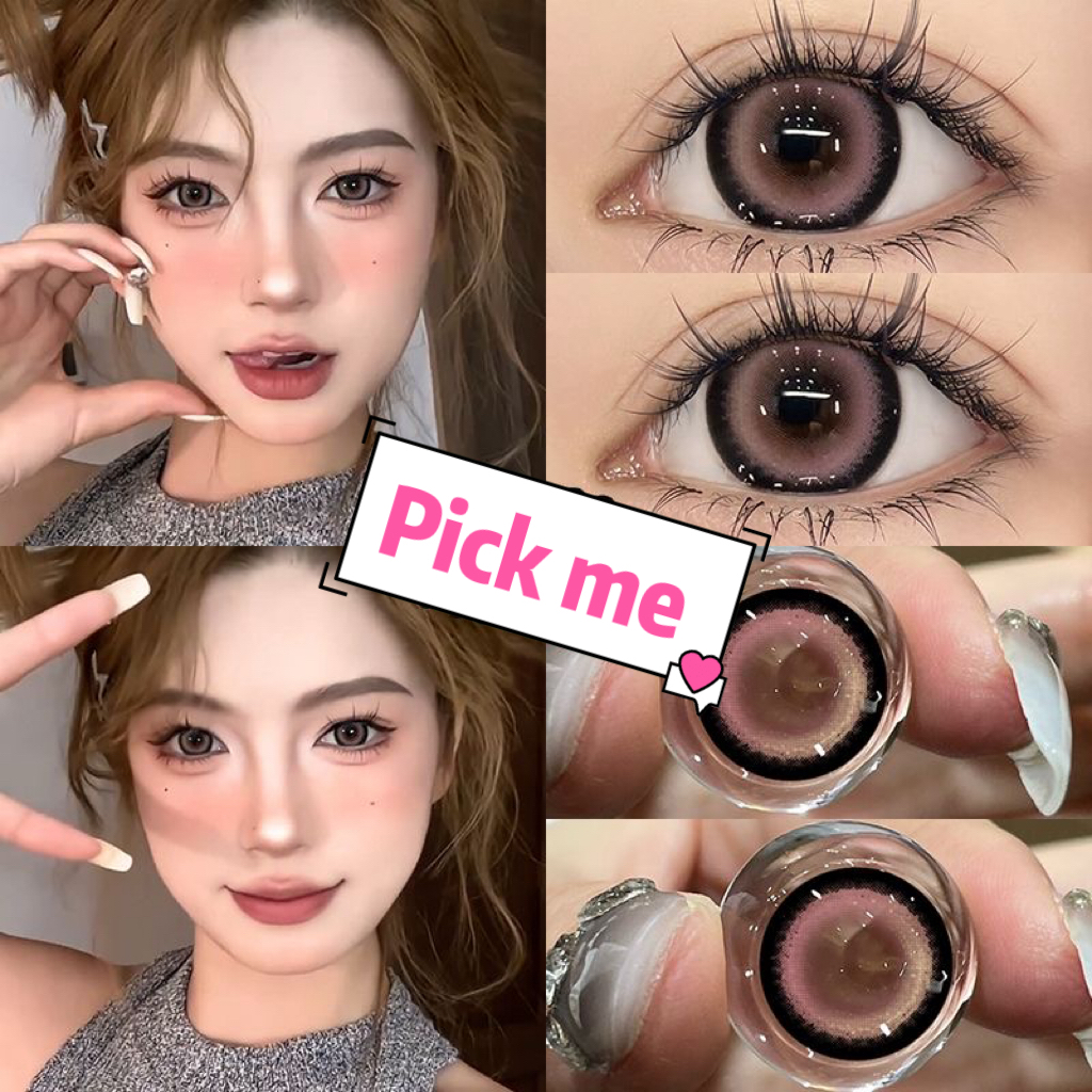 Black Pink Contact Lenses(6 months wear)