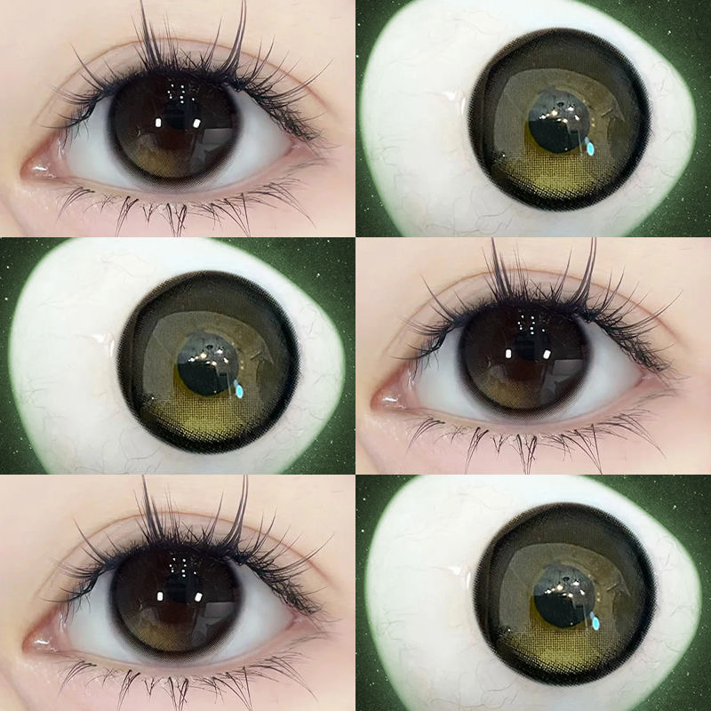 Black Green Highlight 14.2mm Contact Lenses(6 months wear)