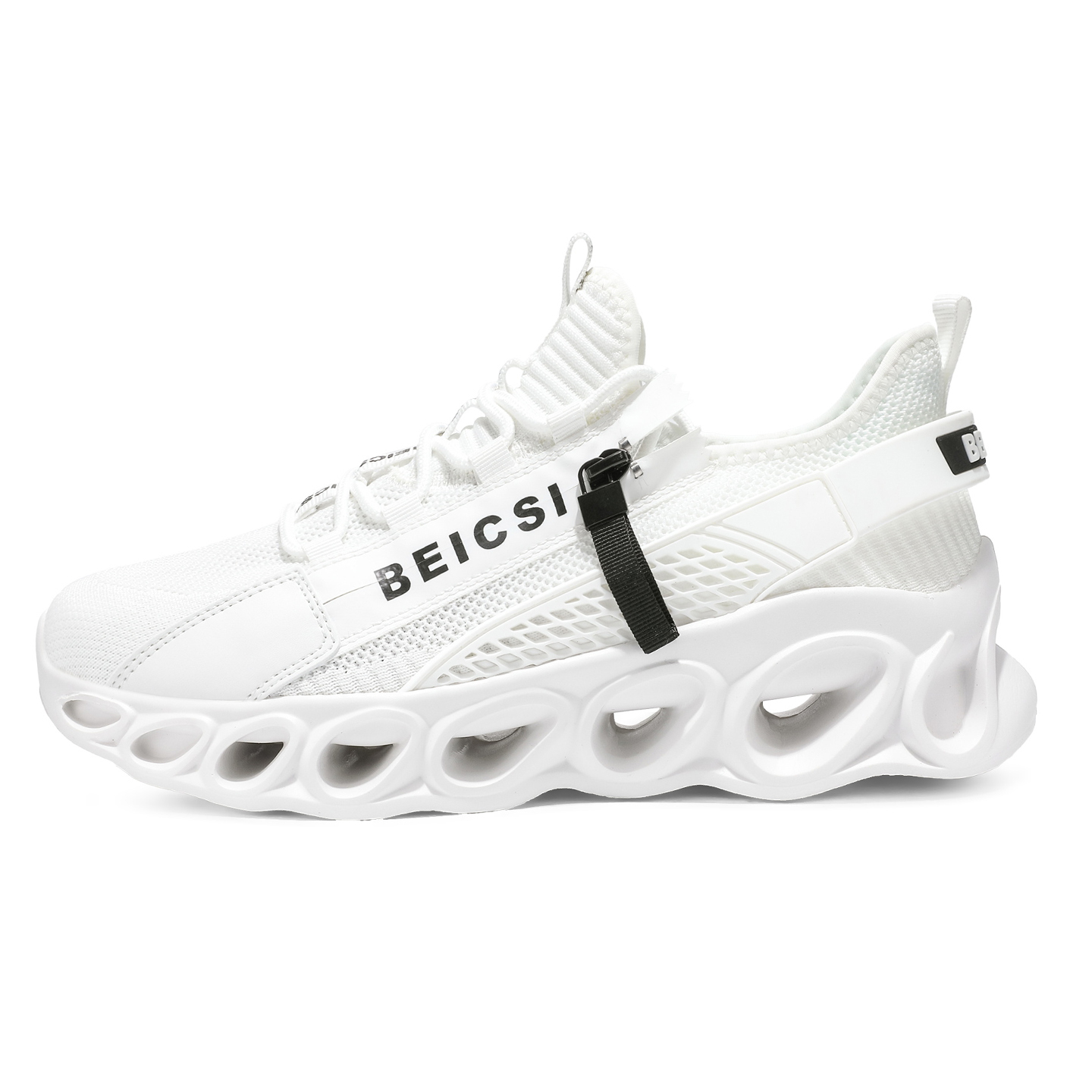 Softsfeel Men's Side-Zip ComfortFit Walking Shoes - White