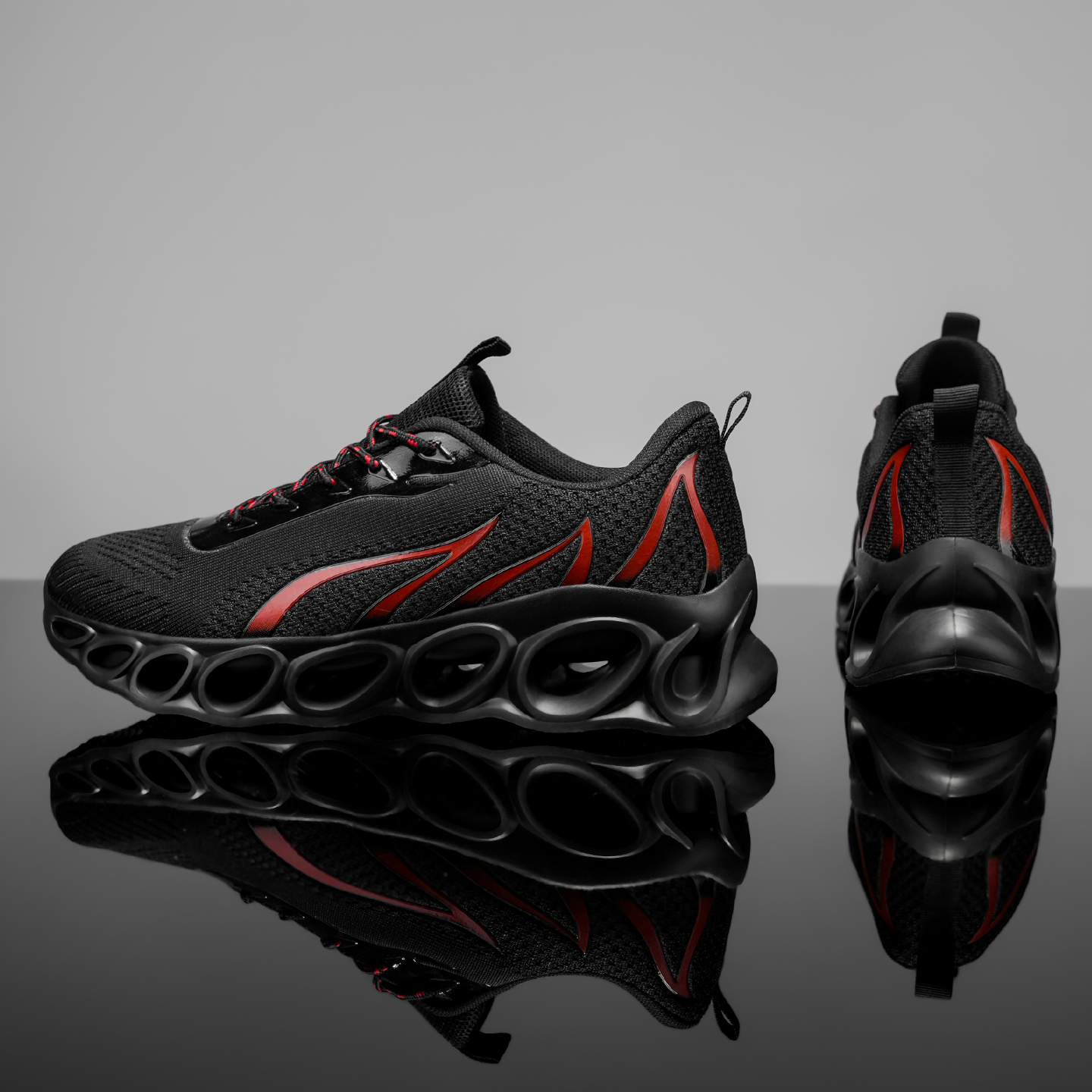 Softsfeel® Women's Relieve Foot Pain Perfect Walking Shoes - Black Red