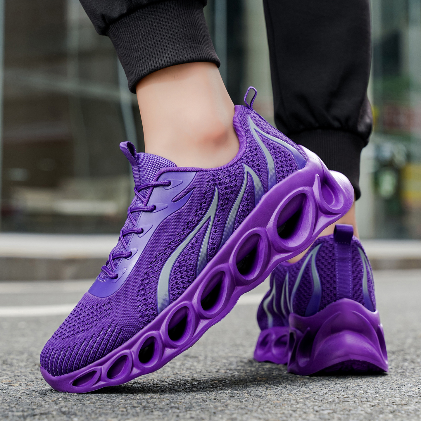 Softsfeel® Men's Relieve Foot Pain Perfect Walking Shoes - Purple