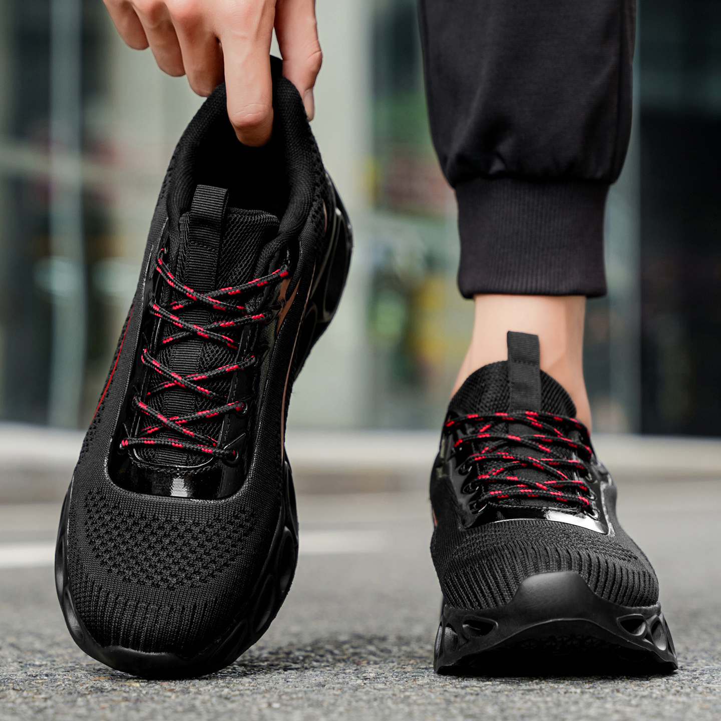 Softsfeel® Women's Relieve Foot Pain Perfect Walking Shoes - Black Red