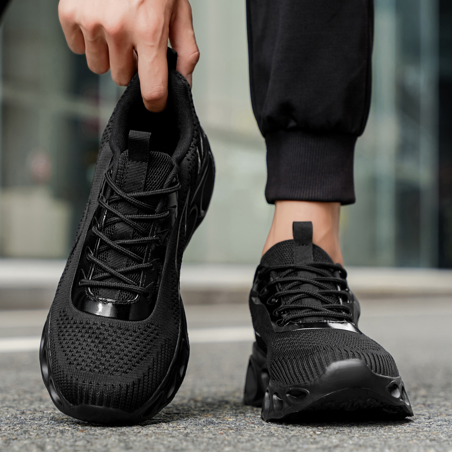 Softsfeel® Men's Relieve Foot Pain Perfect Walking Shoes - Black