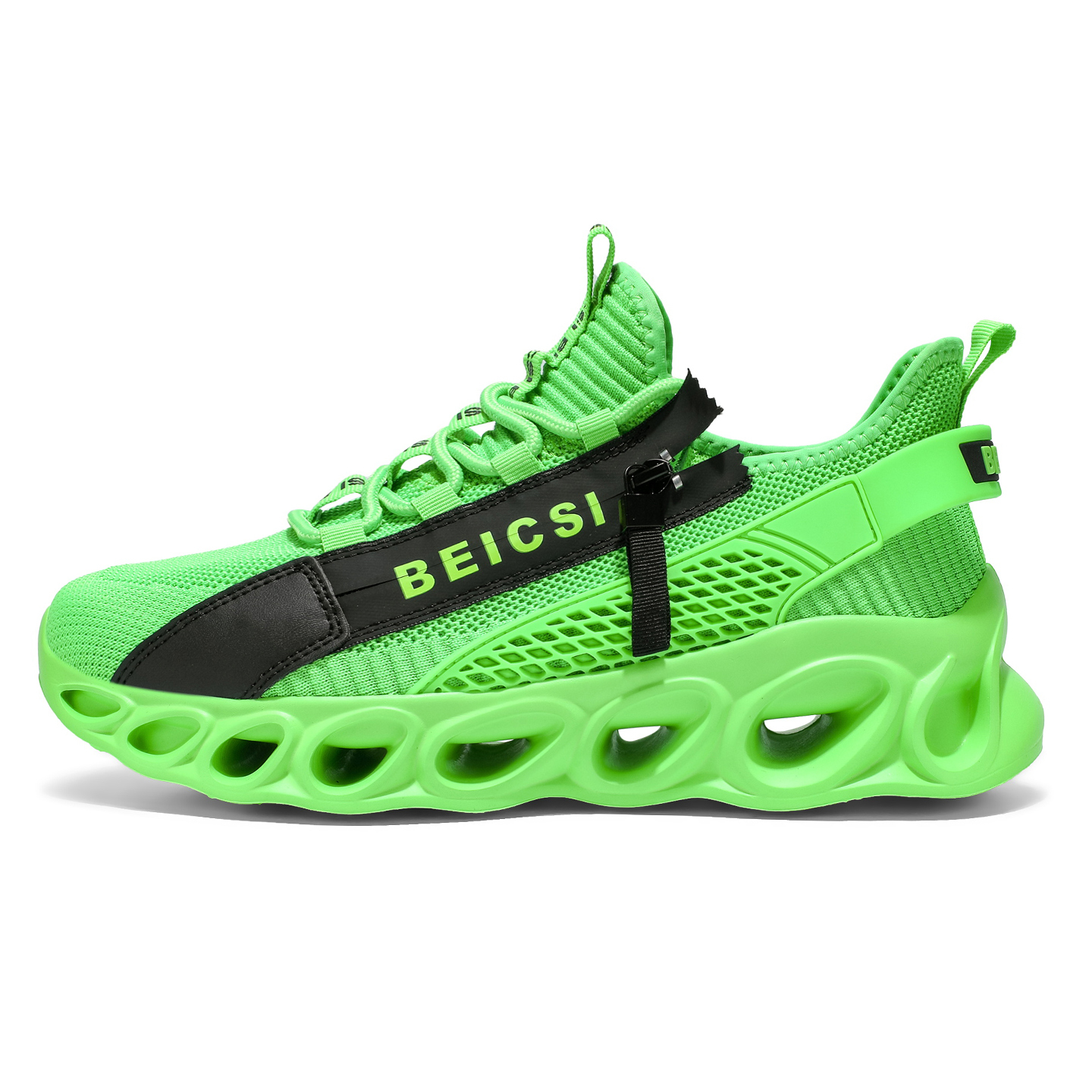 Softsfeel Men's Side-Zip ComfortFit Walking Shoes - Green